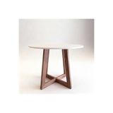Carpinus Salon & Oturma Odası İçin 40 cm Traverten MDF Tabla Gürgen Ayaklı Yan Sehpa