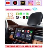 Carplay Akıllı Multimedya Kutusu Android 13 32GB Kablosuz Carplay Ai Box Youtube Netflix Google Playstore Wifi