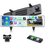 Carplay İle Arka Görüş Kameralı Podofo Ayna Dashcam Android Auto 11.26 İnç Ips Dokunmatik Ekran Çift 1080P Dikiz Aynası Dashcam Araç Kameras
