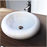 Carrara Beyaz Cilalı Mermer Çanak Lavabo Tms16
