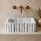 Carrara White Beyaz Mermer Lavabo