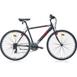 Carraro Active 280 28 Jant 21 Vites 49 Cm V-Fren Sehir Bisikleti- Mat Siyah - Koyu Gri - Kirmizi