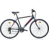 Carraro Active 280 V Fren 21 Vites 28 Jant Siyah Kırmızı 49 Kadro Şehir Bisikleti