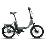 Carraro E-Flexı 6.1 Katlanır Bisiklet 460H Hd 20 Jant Nex.8 Vites Mat Koyu Yeşil Adaçayı Kırmızı