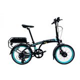 Carraro E-Lıne Ego 2.1 Unısex Katlanır Bisiklet 285h Hd 20 Jant 8 Vites Mat Siyah Turkuaz Gri