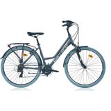 Carraro Elite 705 V Fren 21 Vites 28 Jant Şehir Bisikleti Mat Antrasit Gri Krom 43 Kadro