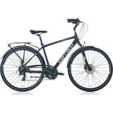 Carraro Elite 706 28 Jant 21 Vites 48 cm Hidrolik Fren Şehir Bisikleti - Mat Siyah-Gri-Krom - Renk