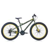 Carraro Fat Bike 432H 26 Jant 21 Vites HD Mat Haki Yeşil Sarı Dağ Bisikleti