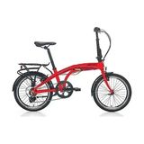 Carraro Flexi 106 20 Jant 6 Vites 32 cm Katlanır Bisiklet -Kırmızı-Siyah-Beyaz - Mor - Beyaz