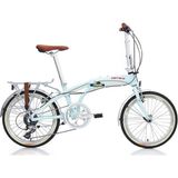 Carraro Flexi Classico Katlanır Bisiklet Shimano Acera 8 Vites - Beyaz - Turkuaz - Yeşil