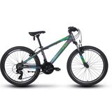 Carraro Force 200 20 Jant Full Shimano Aluminyum Çocuk Dağ Bisikleti Antrasit Antrasit Yeşil