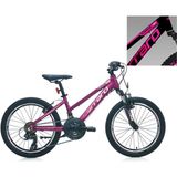 Carraro Force 201 20'' 21V Vb Çocuk Dağ Bisikleti Mat Siyah - Fuşya 25CM