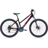Carraro Force 751 24-V Hd Dağ Bisikleti - Mat Mürdüm-Fuşya-Mercan - 43 cm - Mat Mürdüm - Fuşya - Mercan