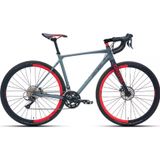 Carraro Gravel G0 28 jant 16 Vites M. Disk Fren 52 CM Gravel Bisiklet - Mat Antrasit, Siyah, Kırmızı