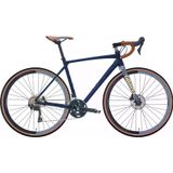 Carraro Gravel G2 28 Jant Yol & Yarış Bisikleti (Mat Navy Gri Açık Turuncu) 52 Kadro - Mavi