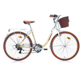 Carraro Juliana 24 Jant 7 Vites 43 cm V Fren Beyaz Bej Kahverengi Şehir Bisikleti