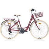 Carraro Juliet 26 Jant Kadın Şehir Bisikleti (155 cm Üstü Boy) - Mat Mürdüm - Pembe
