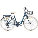Carraro Juliet 28 Jant 21 Vites Şehir Bisikleti Mat Mavi-Krom 43 cm