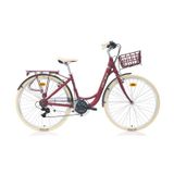 Carraro Juliet 28 Jant 430h Mat Kırmızı-Krom-Krem Şehir Bisikleti