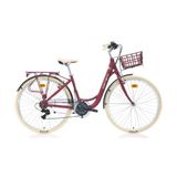 Carraro Juliet 28 V Fren 21 Vites 28 Jant Mat Kırmızı Krom 43 Kadro Şehir Bisikleti