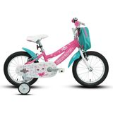 Carraro Moggy 16 Jant Kız Çocuk Bisikleti (100 ile 120 cm Arası Boy) - Pembe - Beyaz - Turkuaz