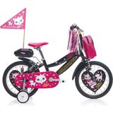 Carraro Moggy 16 Jant Kız Çocuk Bisikleti (105/120 cm Boy) - Siyah - Pembe