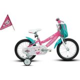 Carraro Moggy Kız Cocuk Bısıkletı 220H V 16 Jant Pembe Beyaz Turkuaz