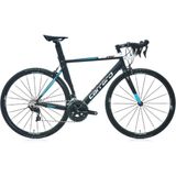 Carraro Race 062 Aero - 28 Jant 22'' 56CM ( L ) Kadro 22 Vites Yol Bisikleti - Mat Siyah Beyaz Turkuaz - Çok Renkli