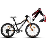 Carraro Speed 200 Erkek Çocuk Bisikleti 300H V 20 Jant 7 Vites Siyah Kırmızı Beyaz - Çok Renkli