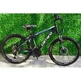 Carraro Speed 241 Mekanik Disk 360H 24 Jant 21 Vites Mat Siyah Yeşil Mavi Dağ Bisikleti