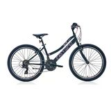 Carraro Speed 242 360H 24"Jant 21 Vites V-Fren Kız Çocuk Dağ Bisikleti Mat Siyah Pembe Beyaz
