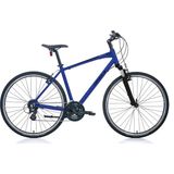 Carraro Sportive 224 - 28 Jant 22'' 56CM ( Xl ) Kadro 24 Vites Şehir Bisikleti - Manyetik Mavi Siyah - Çok Renkli
