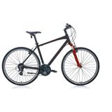 Carraro Sportıve 224 457H V 28 Jant 24 Vites Mat Siyah Kırmızı Antrasit Erkek Şehir Bisikleti