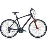 Carraro Sportive 224 Full Shimano 24 Vites Şehir Gezi Bisikleti 56 Kadro - Mat Siyah - Kırmızı