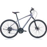 Carraro Sportive 225 Şehir Bisikleti Hidrolik Fren 24 Vites 51 Kadro (175 cm Üstü Boy) - Mat Antrasit - Siyah - Kırmızı