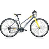 Carraro Sportive 322 Kadın Şehir Bisikleti 28 Jant Full Shimano 21 Vites Mat Antrasit Sarı 40CM