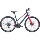 Carraro Sportive 325 Hd - 28 Jant 48CM (M) Kadro 24 Vites Şehir Bisikleti-Mat Lacivert/nar Çiçeği - Mat Lacivert - Narçiçeği