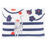 Carre Blanc Organik Pamuklu Ptitchic Kedi Desenli Çift Taraflı Yastık Kılıfı 1 Adet 50X70CM
