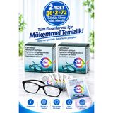 CarrefourSA 2 Kutu 36'lı Gözlük Kamera Tv Cep Telefonu Kask Camı Ekran Temizleme Islak Mendili (36*2=72)