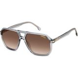 Carrera 302/S Erkek Güneş Gözlüğü - Kare Çift Köprü Gri Çerçeve Kahverengi Cam %100 Uv Koruma