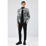 Carrera Erkek Gri Nubuk Deri Spor Ceket 24WGD6528WB
