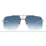 Carrera Erkek Güneş Gözlüğü - Çerçevesiz Altın Metal Çerçeve Mavi Degrade Cam %100 Uv Koruma Carrera 1054/S J5g 63