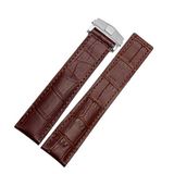 Carrera Lincoln için orijinal cowhide saat kayışı 19 mm 20 mm 22 mm siyah kahverengi katlanır toka kayış saat erkekler