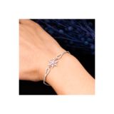 carrot silver 925 Ayar Gümüş Pembe Taşlı Kamelya Çiçeği Bileklik-Lotus-Hediye paketli