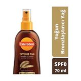 Carroten 70ML Yoğun Bronzlaştırıcı Güneş Yağı SPF'siz Işıltılı Etki ile Cilde Bronz Görünüm Sağlar