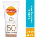 Carroten CC SPF50 Renkli 50 ml Yüksek Koruma ve Cilt Tonu Yüz Güneş Kremi