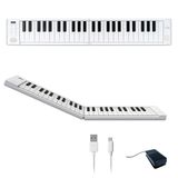 Carry-on Katlanır Piyano 49 Tuşları Taşınabilir Piyano Klavye USB MIDI Denetleyici Dahili USB Şarj Edilebilir Pil ile