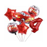 Cars Arabalar Şimşek Mcqueen Yarış Arabası Konsept 4 Yaş Balon Set Cars Arabalar Doğum Günü Set - Lacivert