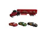 Cars Arabalar Taşıyıcı Tır Mack Şimşek McQueen Oyuncak Metal Araba Seti (Kırmızı)