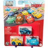Cars Disney Pixar Cars - Üçlü Mini Racers - Dinoco Cruz Ramirez & Dinoco Flash McQueen & Rotor Turbosky